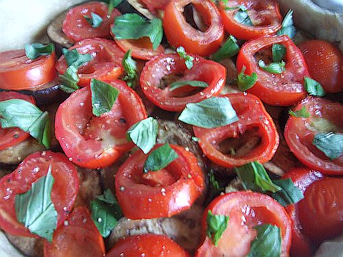 layered tomatoes etc