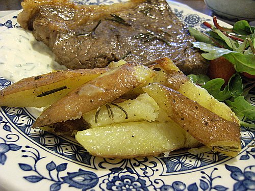 steak and chips