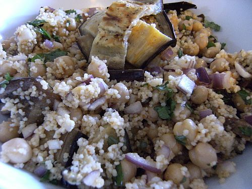 finished aubergine salad