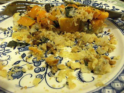 crumbly pastry on plate