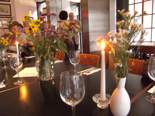 Flowers on table