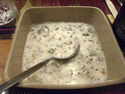 cucumber mustard seed raita