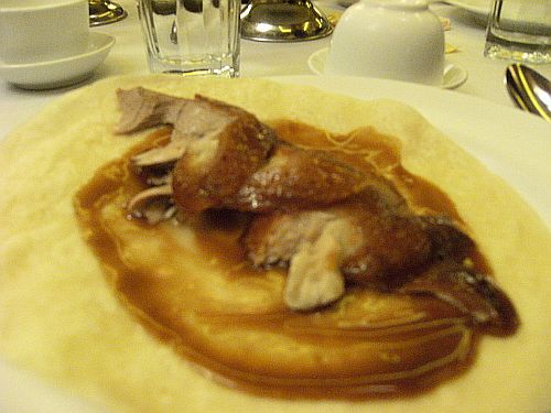 duck on pancake