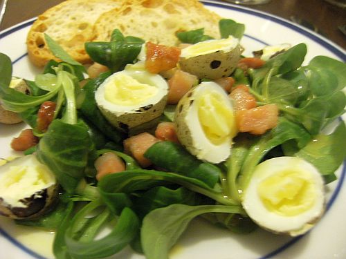 quail egg salad