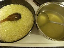 risotto and stock