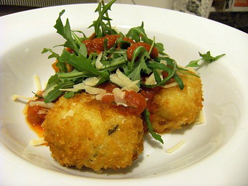 risotto balls on plate