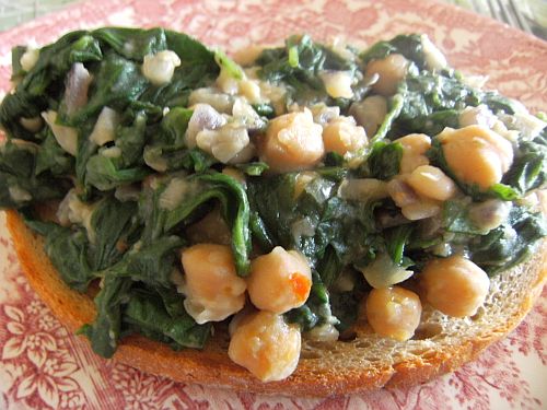 spinach bread top