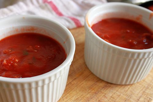 sauce in ramekins