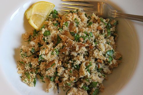 cous cous and mackerel